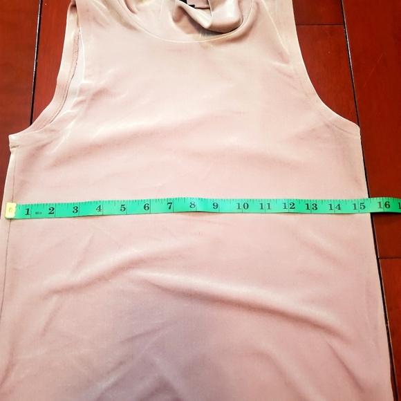 J Crew Sleeveless Pink Velvet Turtleneck Top - Picture 6 of 7